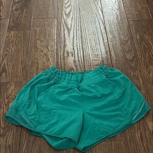 Lululemon Athletica Green Athletic Shorts 
High rise; 4 inch